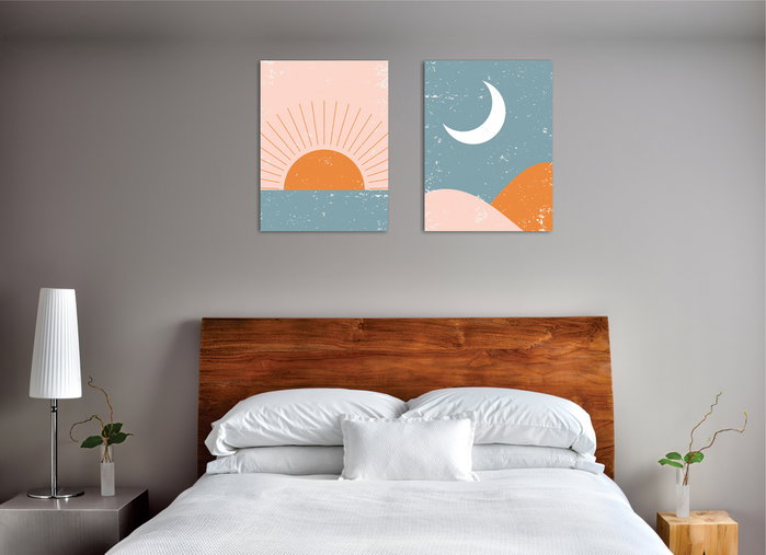 Wallity IDC02 Conjunto de 2 Lienzos Decorativos 30 x 40 cm